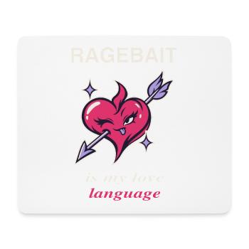 Ragebait is my Love Language Jugendwort 2026 Paar - Mousepad (Querformat) - Weiß - Vorne