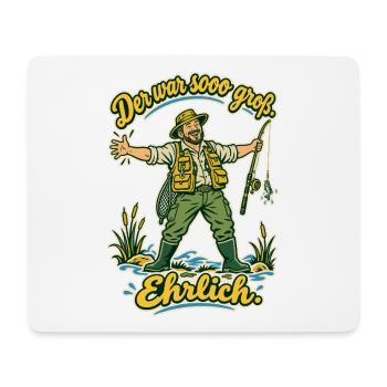 Angler Der war sooo groß - Mousepad (Querformat) - Weiß - Vorne