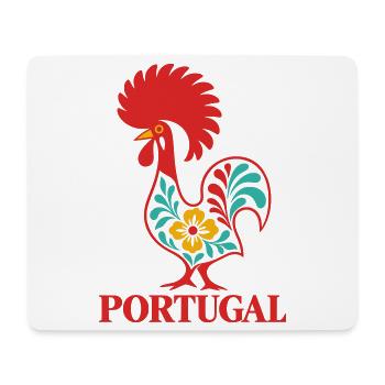 Portugiesischer Barcelos-Hahn Portugiesische Volkskunst - Mousepad (Querformat) - Weiß - Vorne
