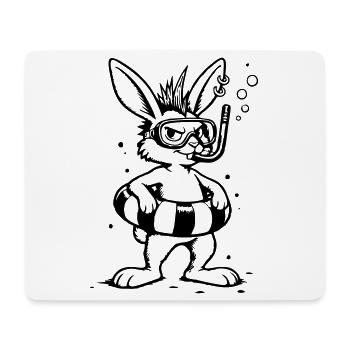 Bunny Punk, der Unterwasser-Forscher (1C) - Mousepad (Querformat) - Weiß - Vorne