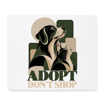 Adopt Don’t Shop Dog & Cat - Mousepad (Querformat) - Weiß - Vorne