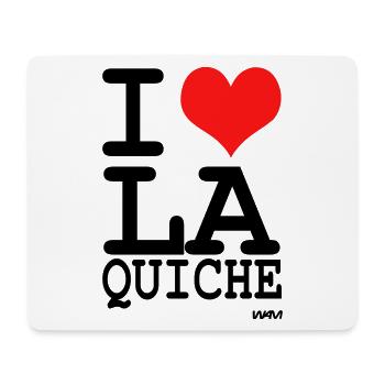 i love LA quiche - Parodie i love LA - Tapis de souris (format paysage) - blanc - Devant