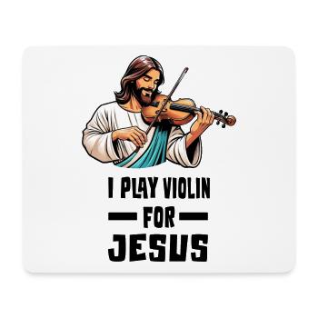 Je joue du violon pour Jésus - Tapis de souris (format paysage) - blanc - Devant