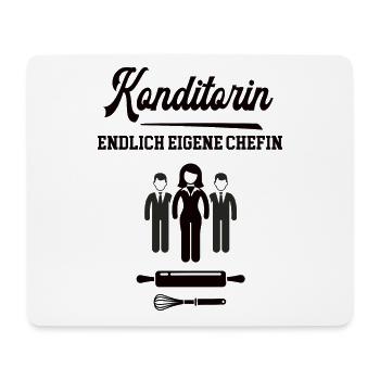 Konditorin Endlich Chefin Konditorei Selbstständig - Mousepad (Querformat) - Weiß - Vorne