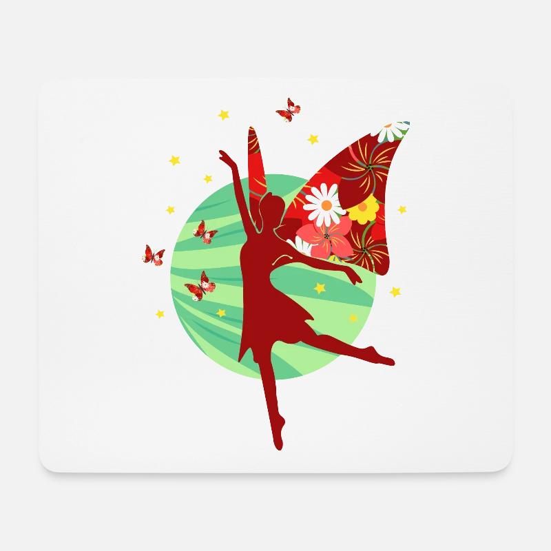 Schmetterlingsfee - Mousepad (Querformat) - Weiß