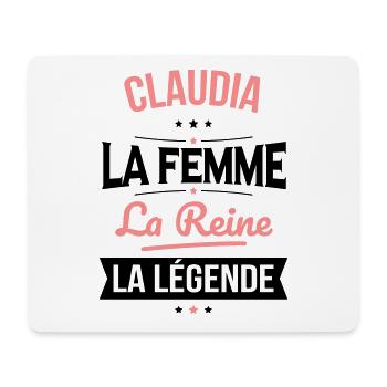 Claudia - La Femme - La Reine - La Légende - Tapis de souris (format paysage) - blanc - Devant