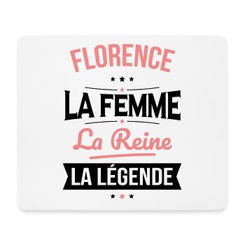 Florence - La Femme - La Reine - La Légende - Tapis de souris (format paysage) - blanc - Devant