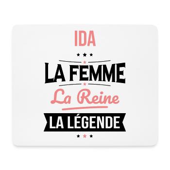 Ida - La Femme - La Reine - La Légende - Tapis de souris (format paysage) - blanc - Devant