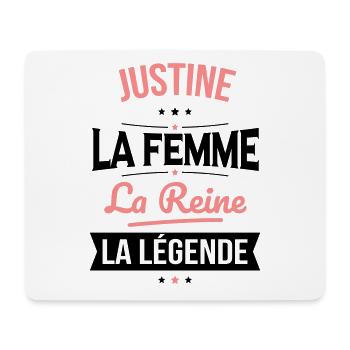 Justine - La Femme - La Reine - La Légende - Tapis de souris (format paysage) - blanc - Devant