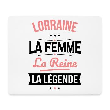Lorraine - La Femme - La Reine - La Légende - Tapis de souris (format paysage) - blanc - Devant