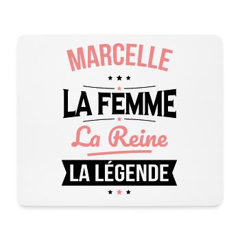 Marcelle - La Femme - La Reine - La Légende - Tapis de souris (format paysage) - blanc - Devant