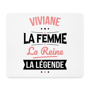 Viviane - La Femme - La Reine - La Légende - Tapis de souris (format paysage) - blanc - Devant