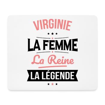 Virginie - La Femme - La Reine - La Légende - Tapis de souris (format paysage) - blanc - Devant