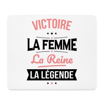 Victoire - La Femme - La Reine - La Légende - Tapis de souris (format paysage) - blanc - Devant