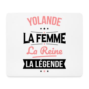 Yolande - La Femme - La Reine - La Légende - Tapis de souris (format paysage) - blanc - Devant