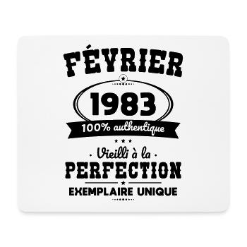 Anniversaire 40 ans - Février 1983 Perfection - Tapis de souris (format paysage) - blanc - Devant