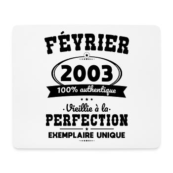 Anniversaire 20 ans - Février 2003 Perfection - Tapis de souris (format paysage) - blanc - Devant