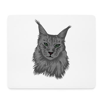 Maine Coon Cat - Mouse Pad (horizontal) - white - Front