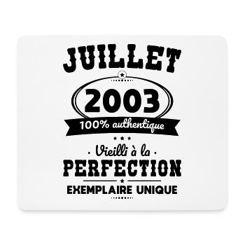 Anniversaire 20 ans - Juillet 2003 Perfection - Tapis de souris (format paysage) - blanc - Devant