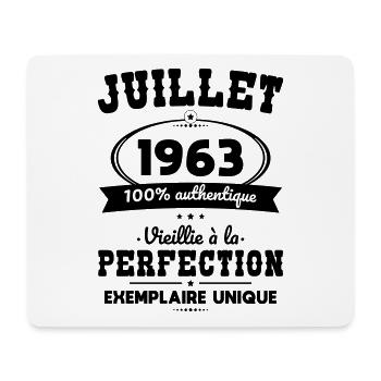 Anniversaire 60 ans - Juillet 1963 Perfection - Tapis de souris (format paysage) - blanc - Devant