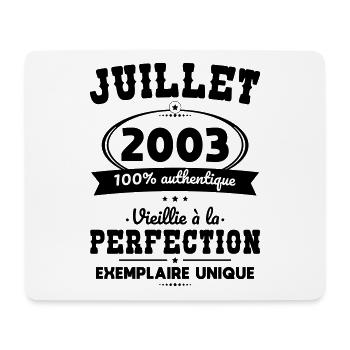 Anniversaire 20 ans - Juillet 2003 Perfection - Tapis de souris (format paysage) - blanc - Devant