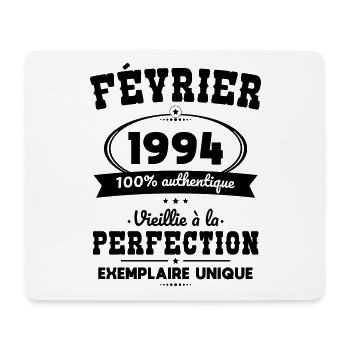 Anniversaire 30 ans - Février 1994 Perfection - Tapis de souris (format paysage) - blanc - Devant