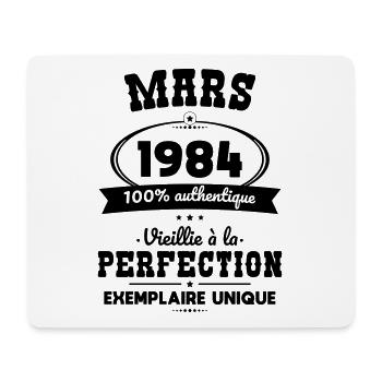 40th Anniversary - March 1984 Perfection - Mouse Pad (horizontal) - white - Front