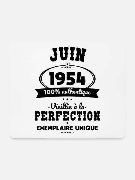 70-jähriges Jubiläum - Juni 1954 Perfektion - Mousepad (Querformat) - Weiß