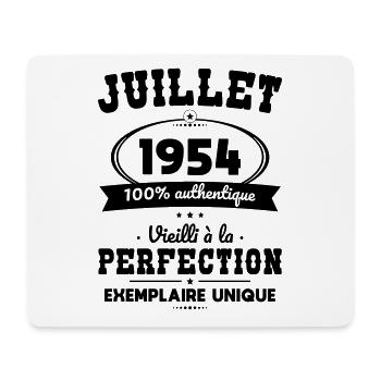70-jähriges Jubiläum - Juli 1954 Perfektion - Mousepad (Querformat) - Weiß - Vorne