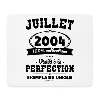 Anniversaire 20 ans - Juillet 2004 Perfection - Tapis de souris (format paysage) - blanc - Devant