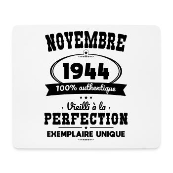 80th Birthday - November 1944 Perfection - Mouse Pad (horizontal) - white - Front