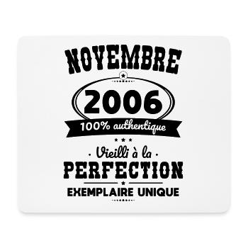 18th birthday - November 2006 Perfection - Mouse Pad (horizontal) - white - Front