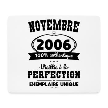 18th birthday - November 2006 Perfection - Mouse Pad (horizontal) - white - Front