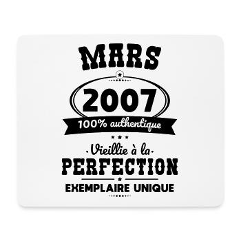 18th Birthday - March 2007 Perfection - Mouse Pad (horizontal) - white - Front