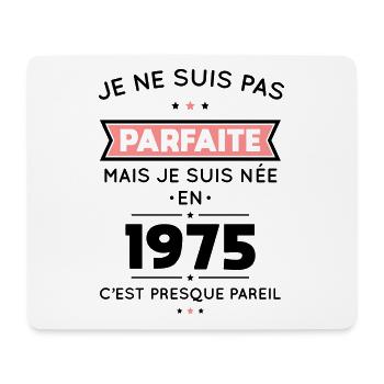 50th Anniversary - Nicht perfekt, aber 1975 geboren - Mousepad (Querformat) - Weiß - Vorne