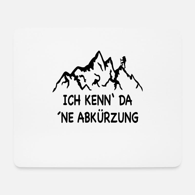 Ich Kenn Da Ne Abkürzung Lustige Shirt - Mousepad (Querformat) - Weiß