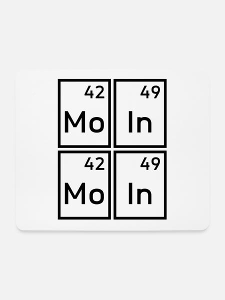 Moin moin (Molybdän, Indium, Molybdän, Indium) - Mousepad (Querformat) - Weiß
