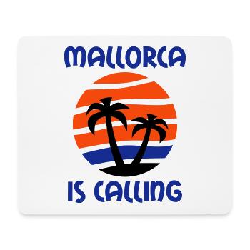 Mallorca is calling (palm trees, island, water, sun) - Mouse Pad (horizontal) - white - Front