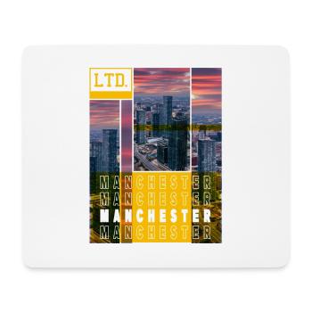 Manchester England UK City Skyline Home Love - Mouse Pad (horizontal) - white - Front
