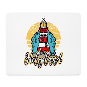 Helgoland Deutschland Stadt Leuchtturm Schrift - Mousepad (Querformat) - Weiß - Vorne