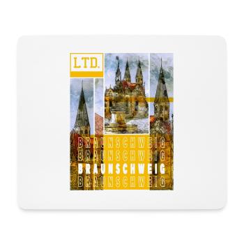 Braunschweig Germany City Skyline Home - Mouse Pad (horizontal) - white - Front