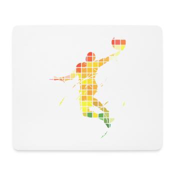 Basketball Basketballspieler Dunking Pixel Bunt - Mousepad (Querformat) - Weiß - Vorne