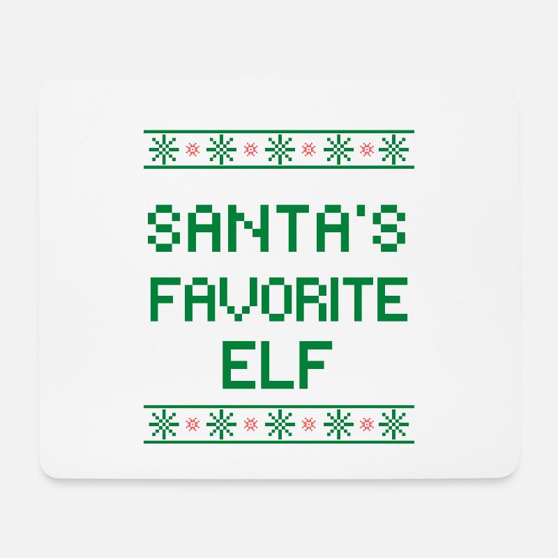 Santa's favorite Elf - Mousepad (Querformat) - Weiß