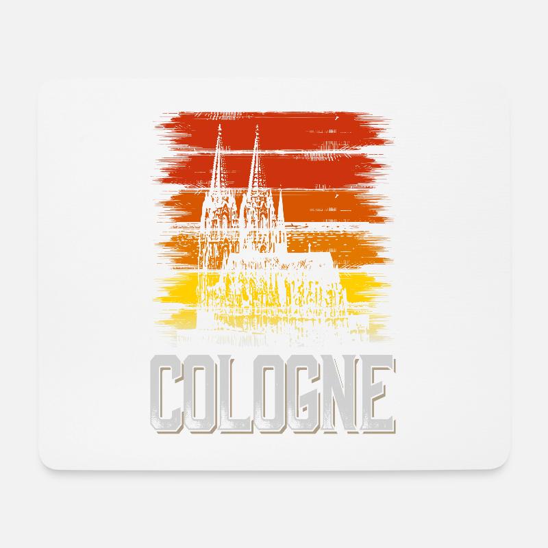 Köln Dom Deutschland Stadt Skyline Vintage Retro - Mousepad (Querformat) - Weiß