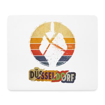 Dusseldorf Germany City Skyline Vintage Retro - Mouse Pad (horizontal) - white - Front