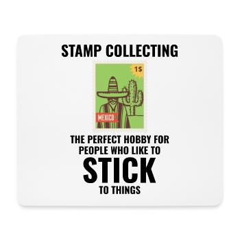 Stamp Collecting Collector Philatelist - Mouse Pad (horizontal) - white - Front