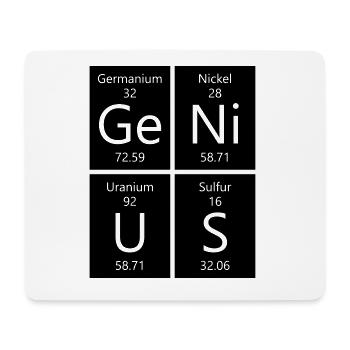 Chimie Genius - Ge Ni US - Tapis de souris (format paysage) - blanc - Devant
