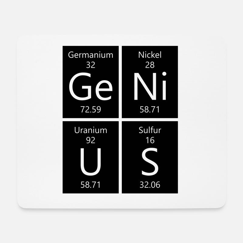 Chemistry Genius - Ge Ni US - Mouse Pad (horizontal) - white