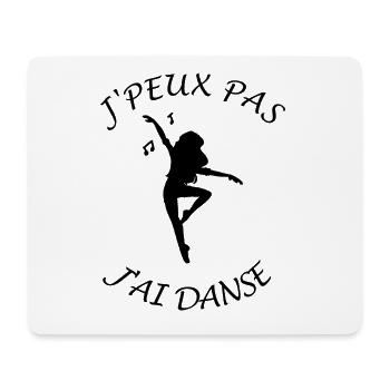 J'peux pas j'ai Danse - Tapis de souris (format paysage) - blanc - Devant