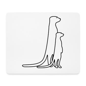 Meerkat funny cute cute gift family - Mouse Pad (horizontal) - white - Front